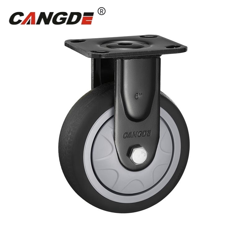 Factory Wholesale 4 5 6 8 Inch TPR Heavy Duty Industrial Top Plate Swivel Caster Wheel Price