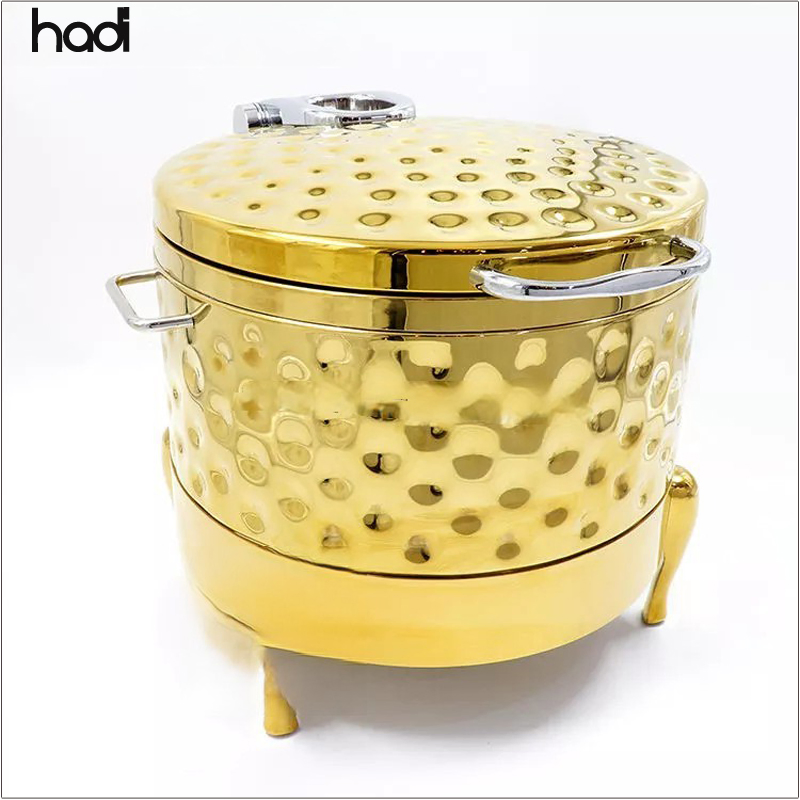 Wholesale 9L Stainless Steel Rectangle Hydraulic Top Buffet Equipment Electric Catering Chafing Dish Glass Cover with LED Light