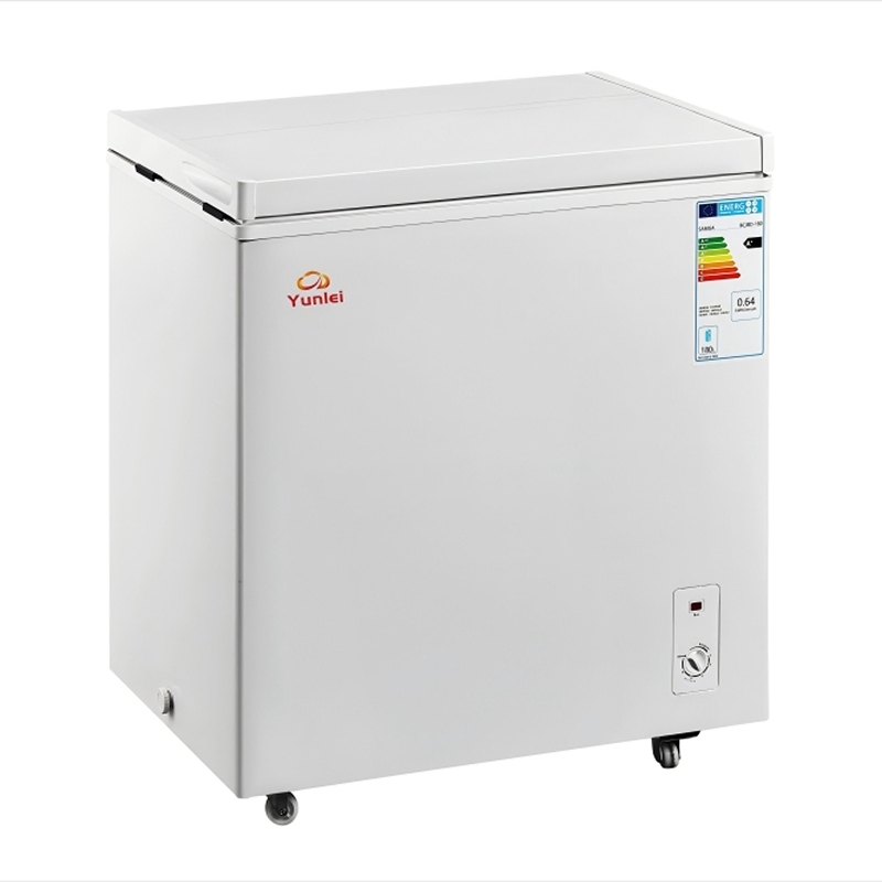Yunlei Low Price High-Performance 101L Mini Fridge Small Size Commercial Refrigerator Chest Freezer Horizontal Deep Freezer with Foaming Door