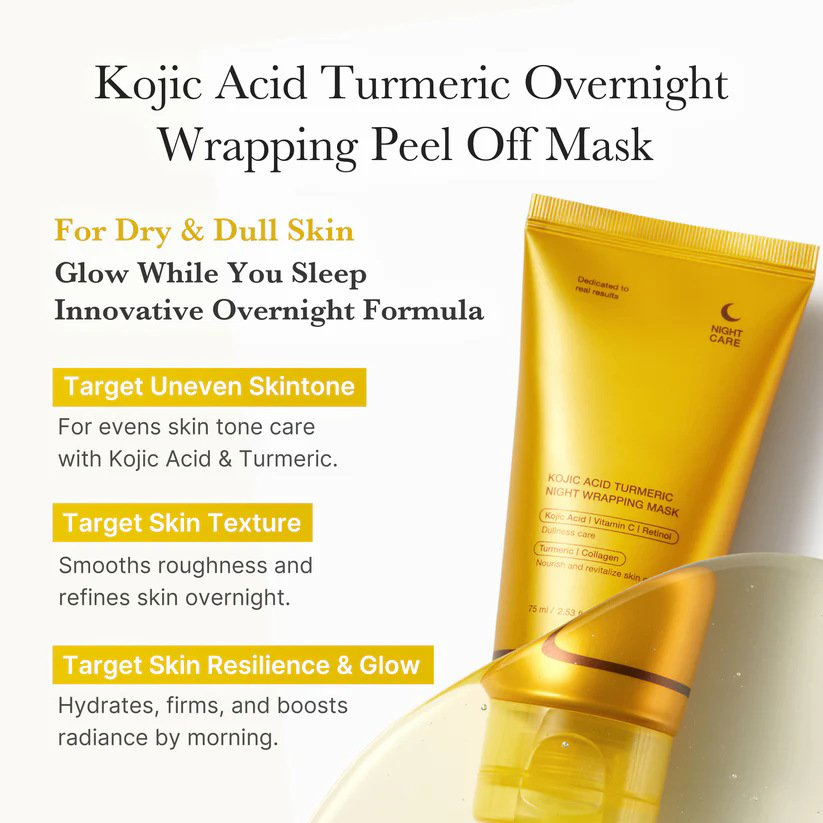 Hot Sales 75ml Face Care Peel off Mask Nourishing Overnight Turmeric Night