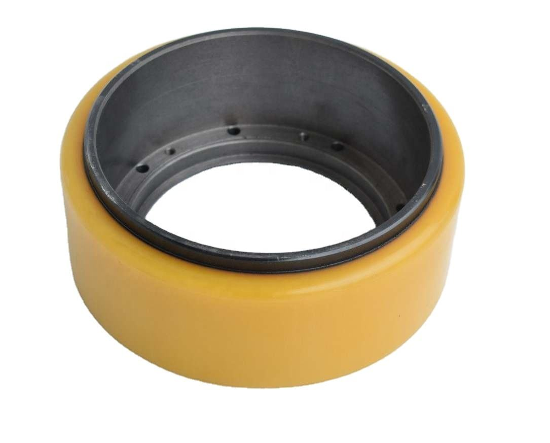 Factory Customize Durable Industrial PU Load Roller Wheel Coating Polyurethane Solid Casters
