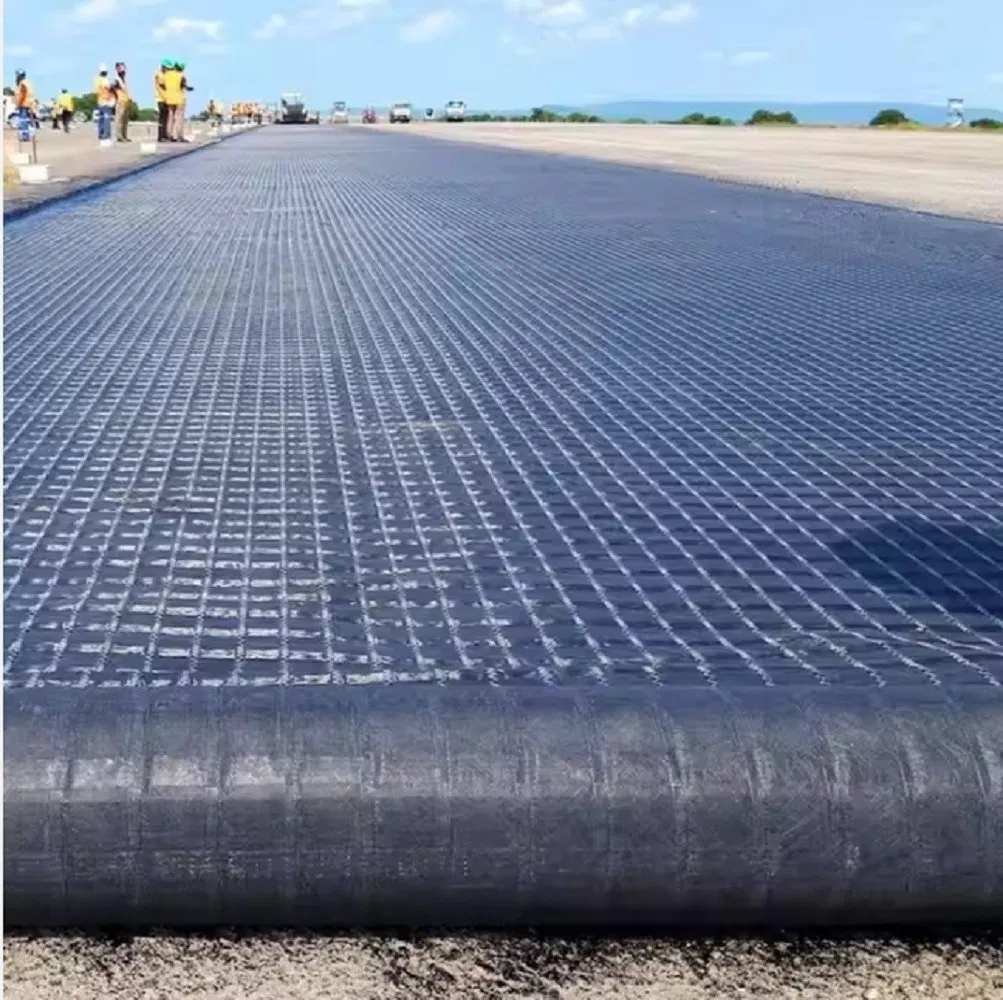 Asphalt Reinforcement Glassgrid Fiberglass Geogrid
