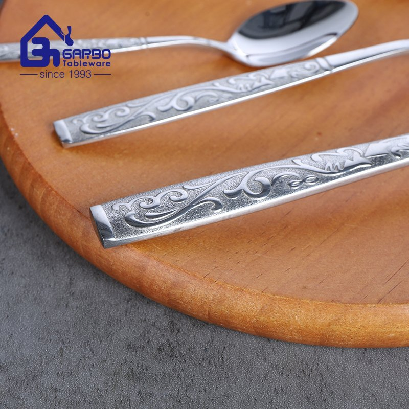 Embossed Handle 8" Dinner Fork Stainless Steel Bulk