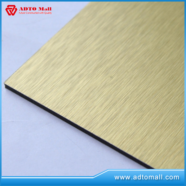 Decorative Building Material 4mm PVDF PE Bushed Acm ACP Sheet B1 Grade Fireproof Aluminum Composite Panel