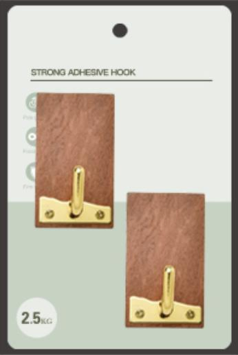 Bamboo Wooden Metal Wall Mounted Key Holder Wood Door Hooks for Hanging Bathroom Towels Clothes Hanger