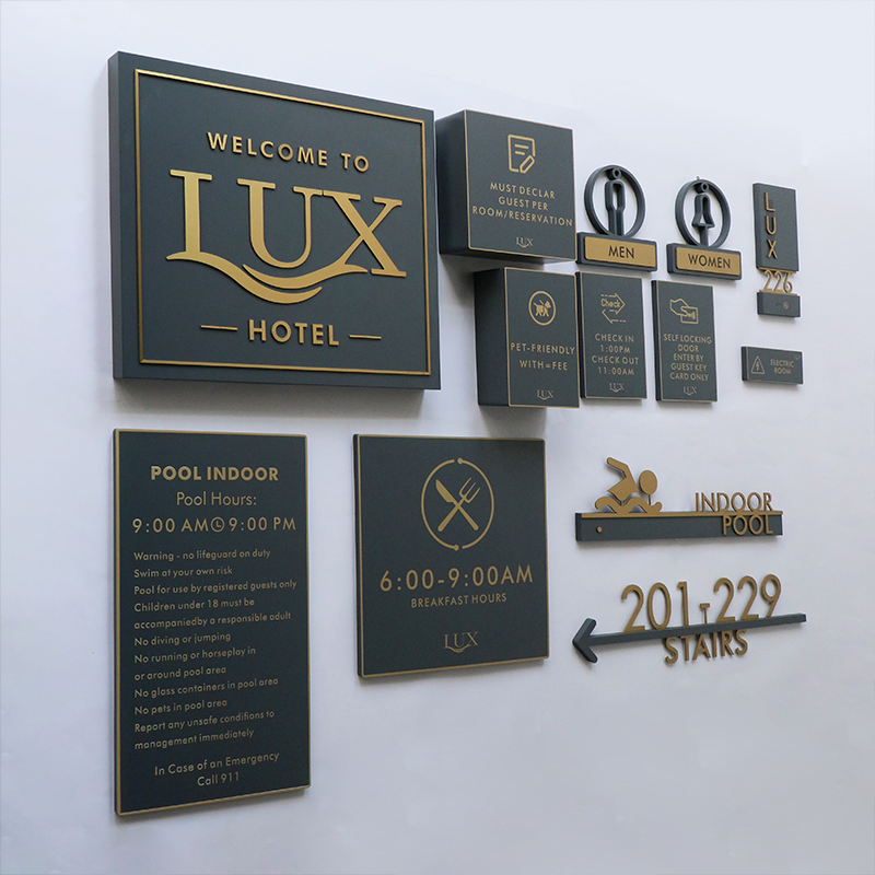 Ezd One-Stop Solutions Luxury Hotel Staff Notice Warning Signboard