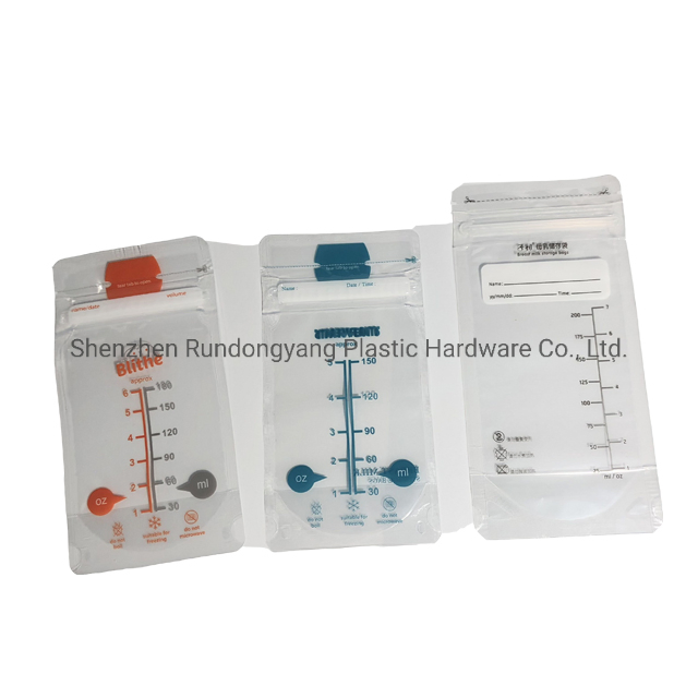 Custom Food Grade Zipper BPA Free Baby Feeding Breastmilk Storage Bag