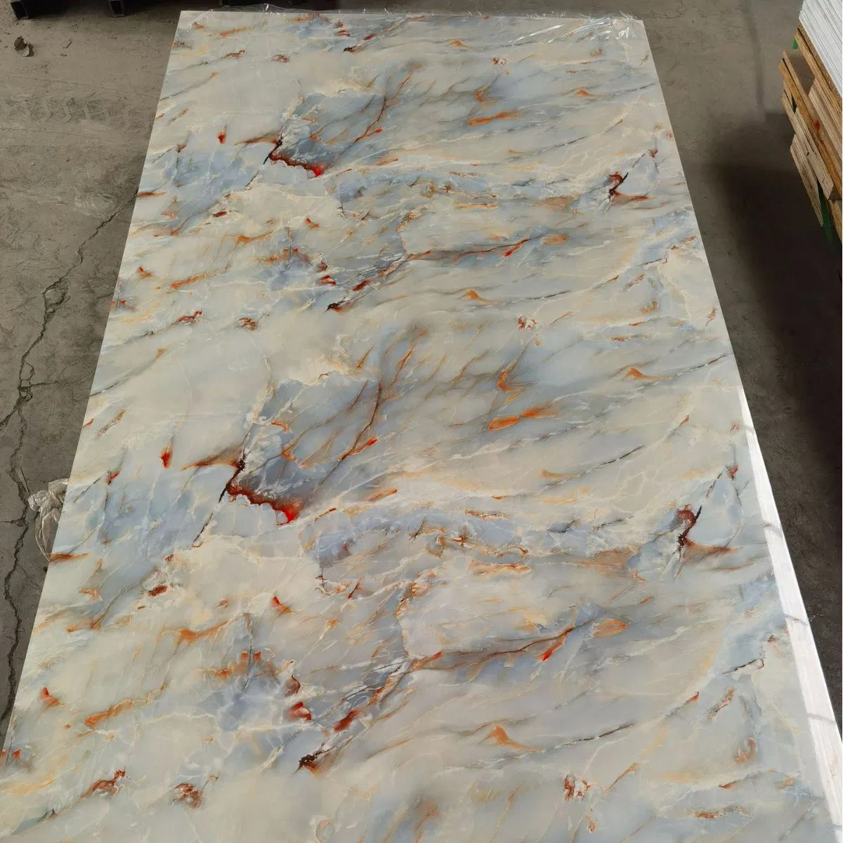 Eco-Friendly Plastic Marble Wall Paneling Sheet High Glossy UV Coating Decorative PVC Wall Panels