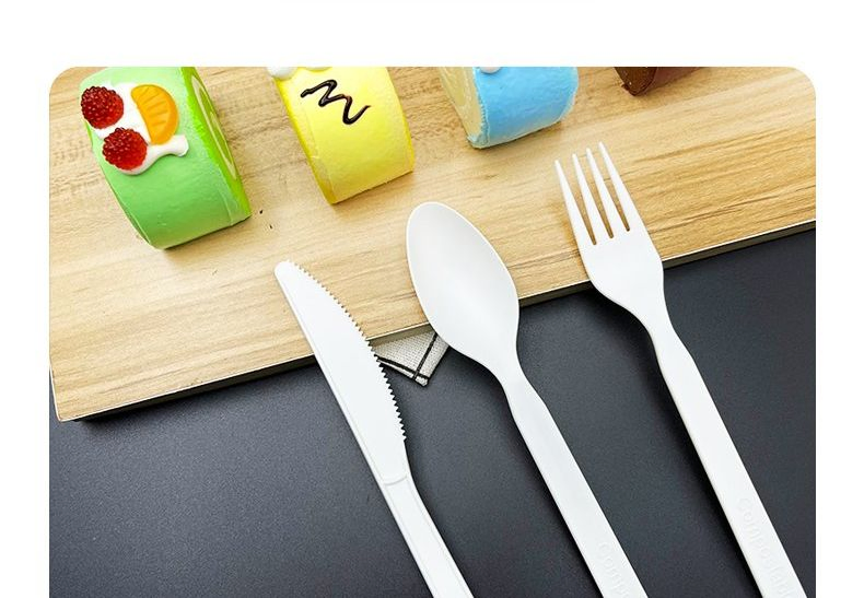 Factory Price 100% Compostable Biodegradable Tableware PLA Cutlery Knife Fork Spoon