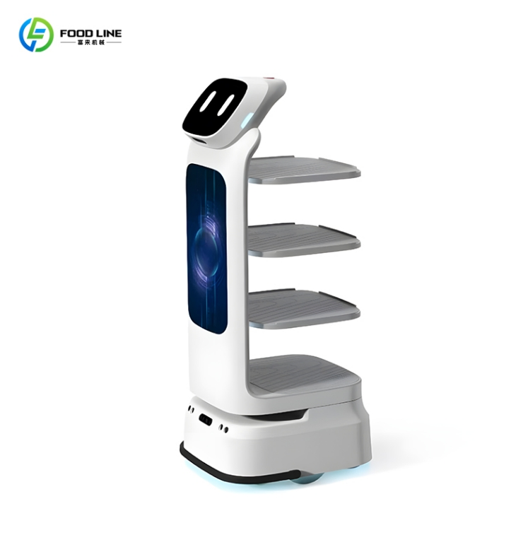 Multi-Layer Tray Smart Navigation Restaurant Food Delivery Robot
