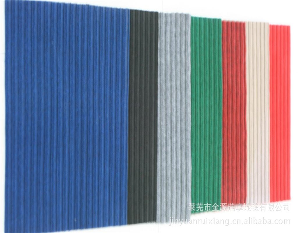 Anti-Slip Durable PVC Backing Double Striped Entrance Door Mat for Kitchen