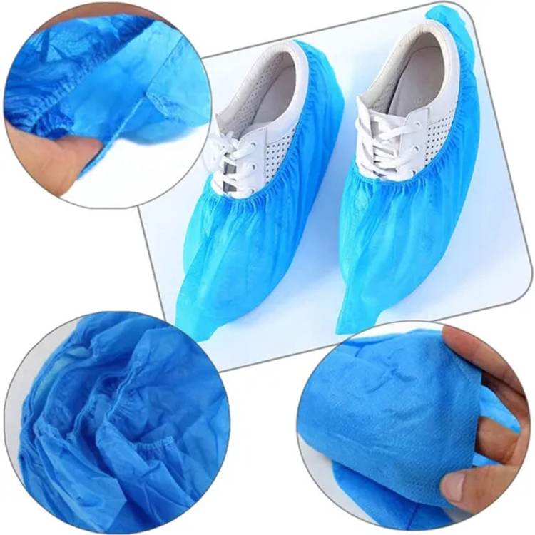 Premium Blue and Pink Disposable Nonwoven Shoe Covers 23GSM