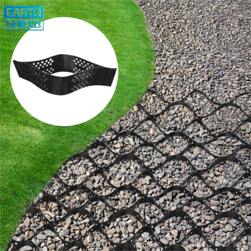 HDPE Driveway Gravel Stabilizer Geocell Load Support, Retaining Wall Ground Grid Stabilizer