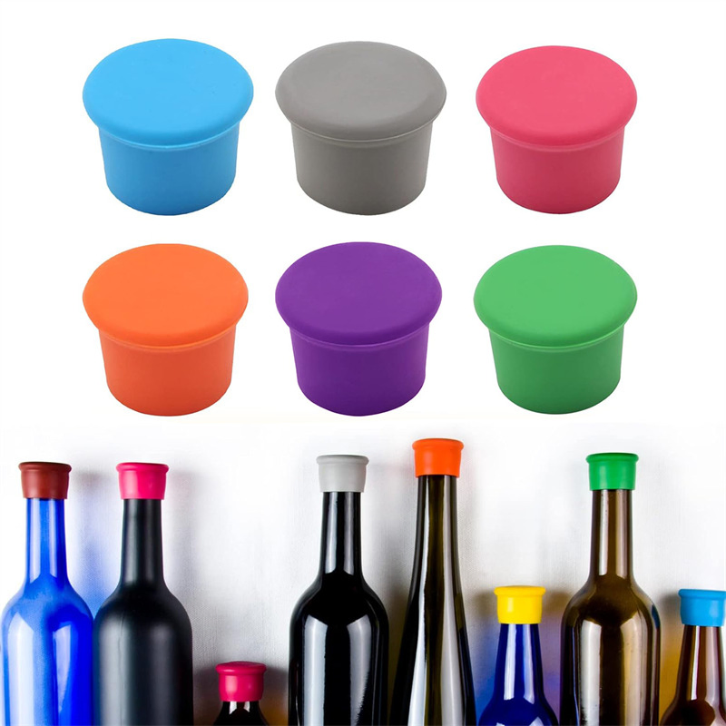 Wholesale Airtight Seal Reusable Wine Stoppers Accessories Corks Silicone Bottle Cap Cover