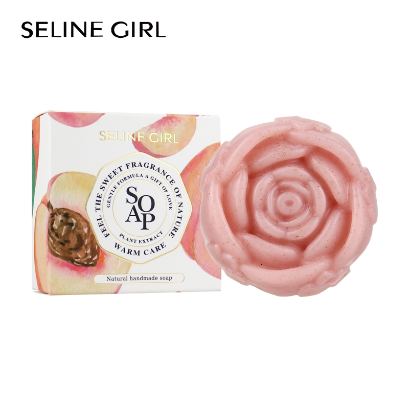 Seline Girl Chinese Color Box Toilet 80g Peach Handmade Soap