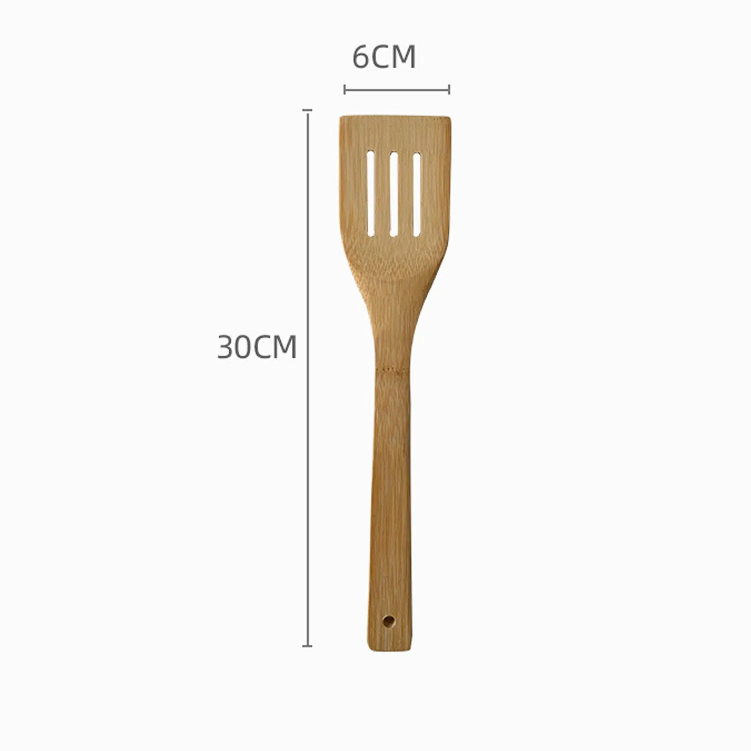 Eco-Friendly Natural Bamboo Spatulas Wooden Cooking Utensils with Laser Pattern
