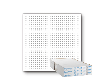 6mm Round Hole Gypsum Ceiling Tile 600X600mm White