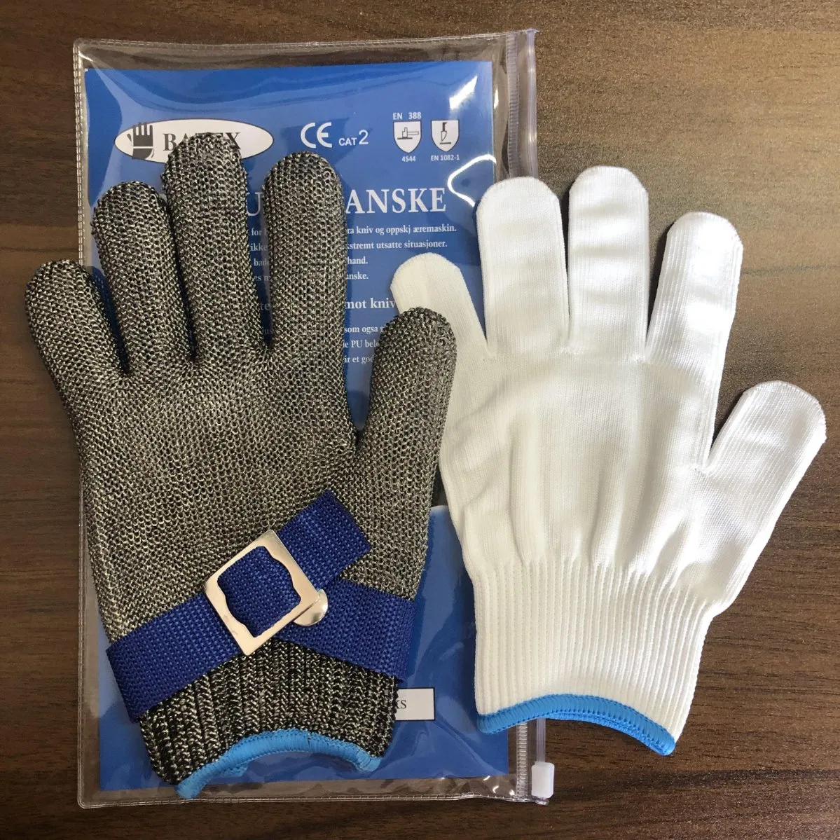 Level A9 Cut Resistant Stainless Steel Wire Kitchen Cleaning Wire Gloves Oyster Stucking Glove
