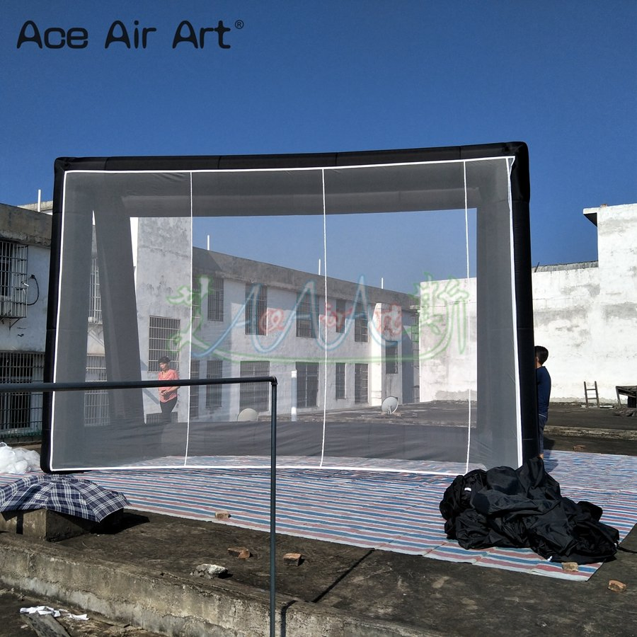 Inflatable Movie Screen Outdoor Projector Screen with Air Blower for Backyard Movie Night, Theme Parties, Celebrations