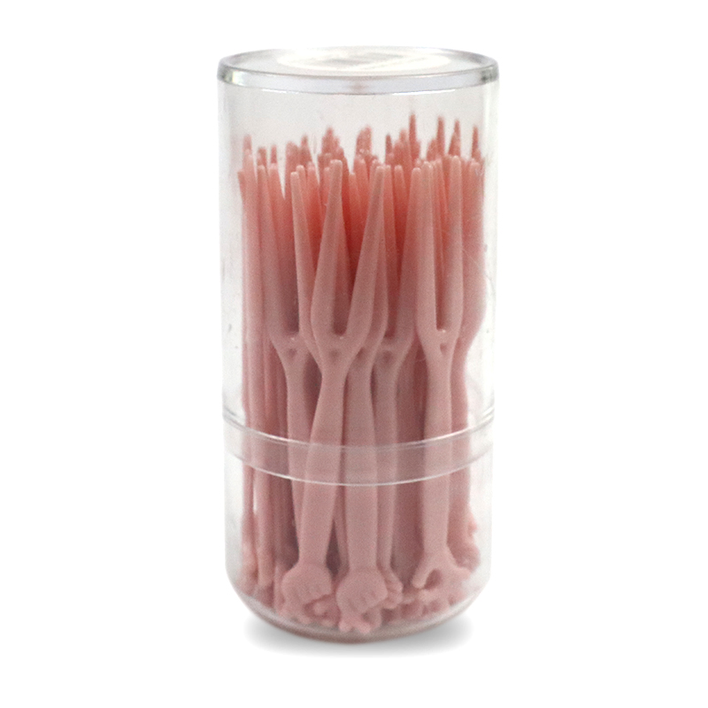 Disposable PS Plastic Household Fruit Fork 83mm Dessert Fork