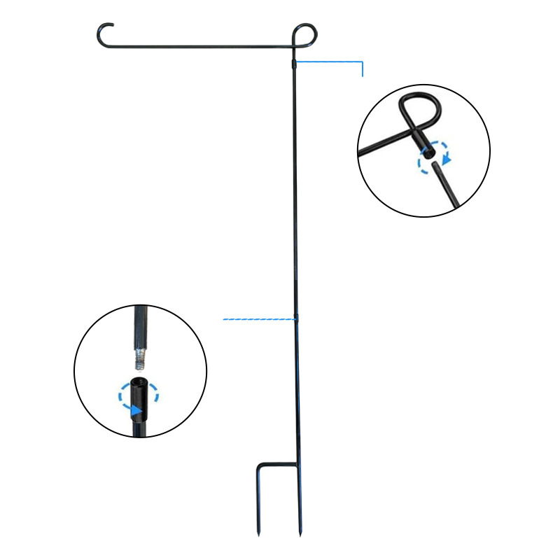 Seasonal Sublimation Blanket Garden Flag Stand Pole