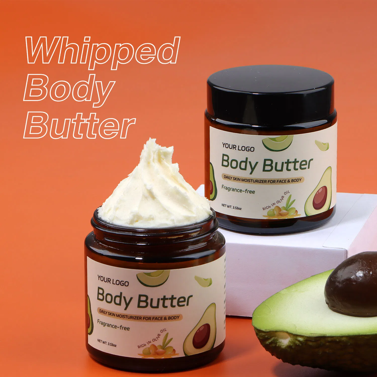 Whipped Raw Shea Body Butter Lotion Nourishing Face & Body Cream Organic Vitamin E Body Butter