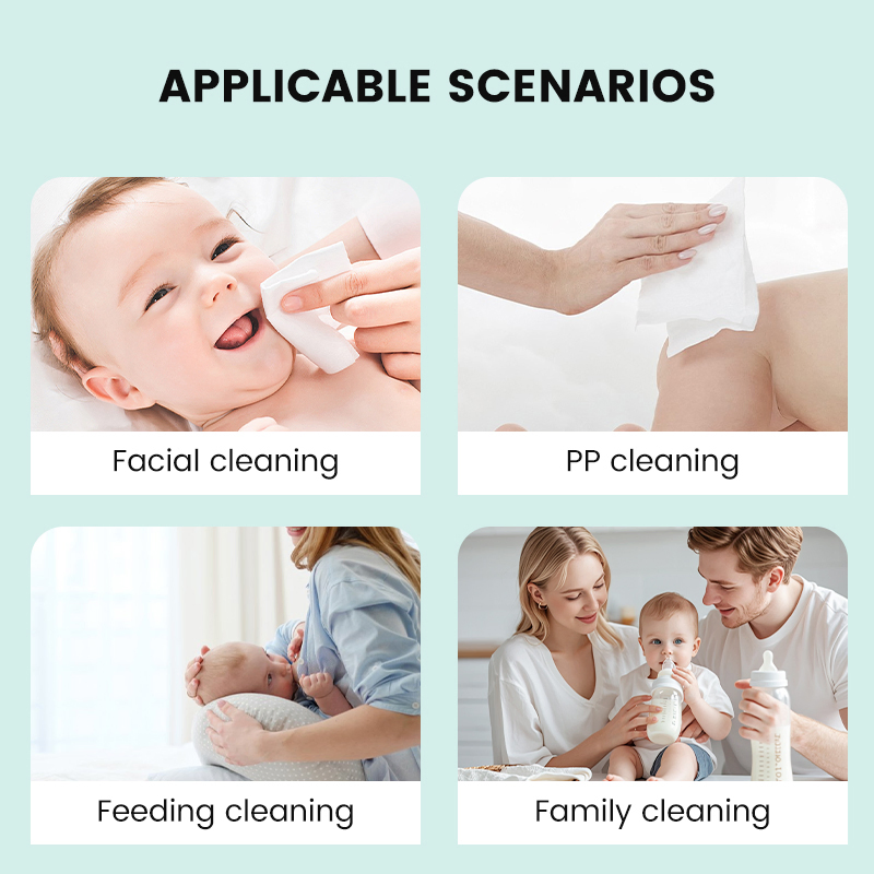 Biodegradable Bamboo Custom Baby Wet Wipes for Cleaning