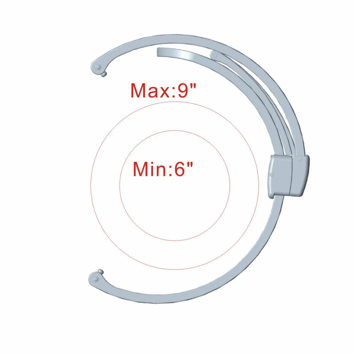 Silicone Magnetic Folding Buckle Watch Band 20/22mm