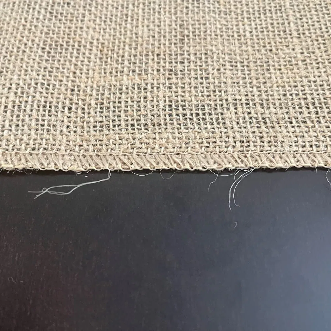 Cotton Tassel Natural Burlap Table Runner