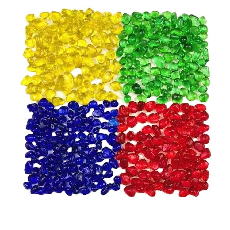 Colorful Glass Beads Swimming Pool Construction Fish Tank Aquarium Landscape Decoration