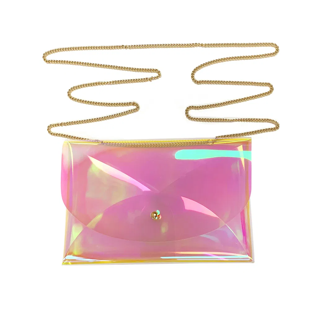 Factory Directly Transparent Clear Mini Cosmetic Case TPU Crossbody Clutch Holographic Makeup Bag