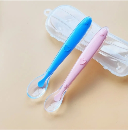 Silicone Baby Feeding Spoon Soft Infant Spoon BPA Free Baby Food Spoon OEM Manufacturer