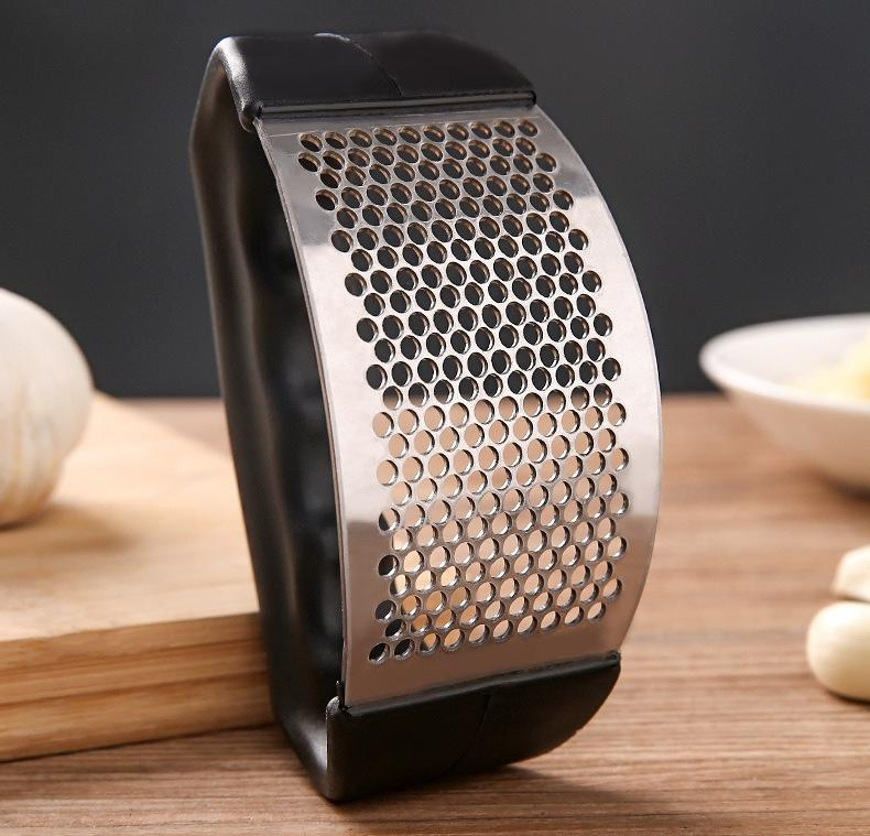 Stainless Steel Garlic Crusher Wide Handle Garlic Press
