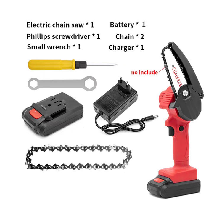 4 Inch Mini Chain Saw Lightweight Cordless Mini Chain Saw Rechargeble Electric Chainsaw