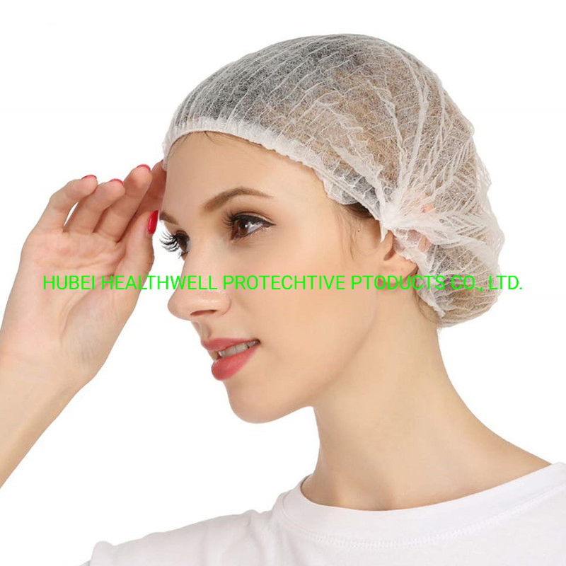 Non Woven Disposable Hairnet for Workers in Food Factory