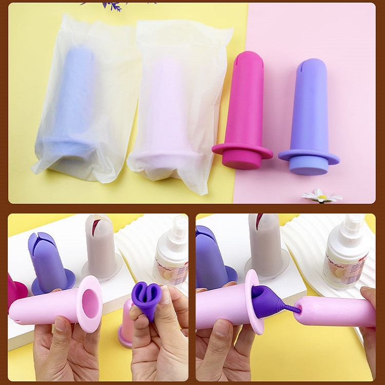 Private Label OEM Furuize Menstrual Disc Applicator Reusable Menstrual Cup Applicator Period Cup Insert Applicator