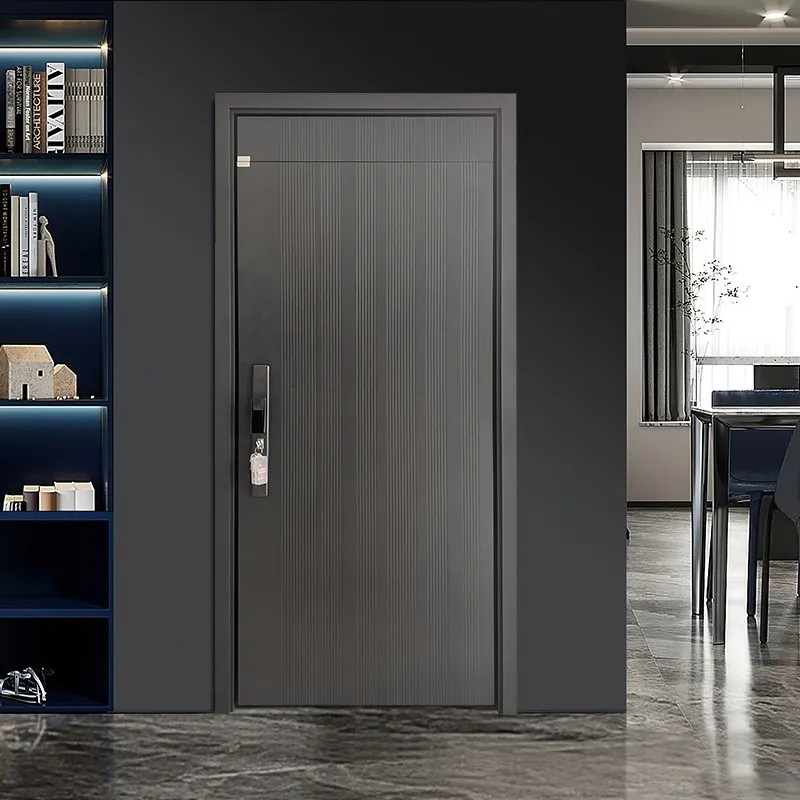 Factory Custom OEM Design Luxury Entry Doors Security Modern Main Front Metal Steel Doors for Houses