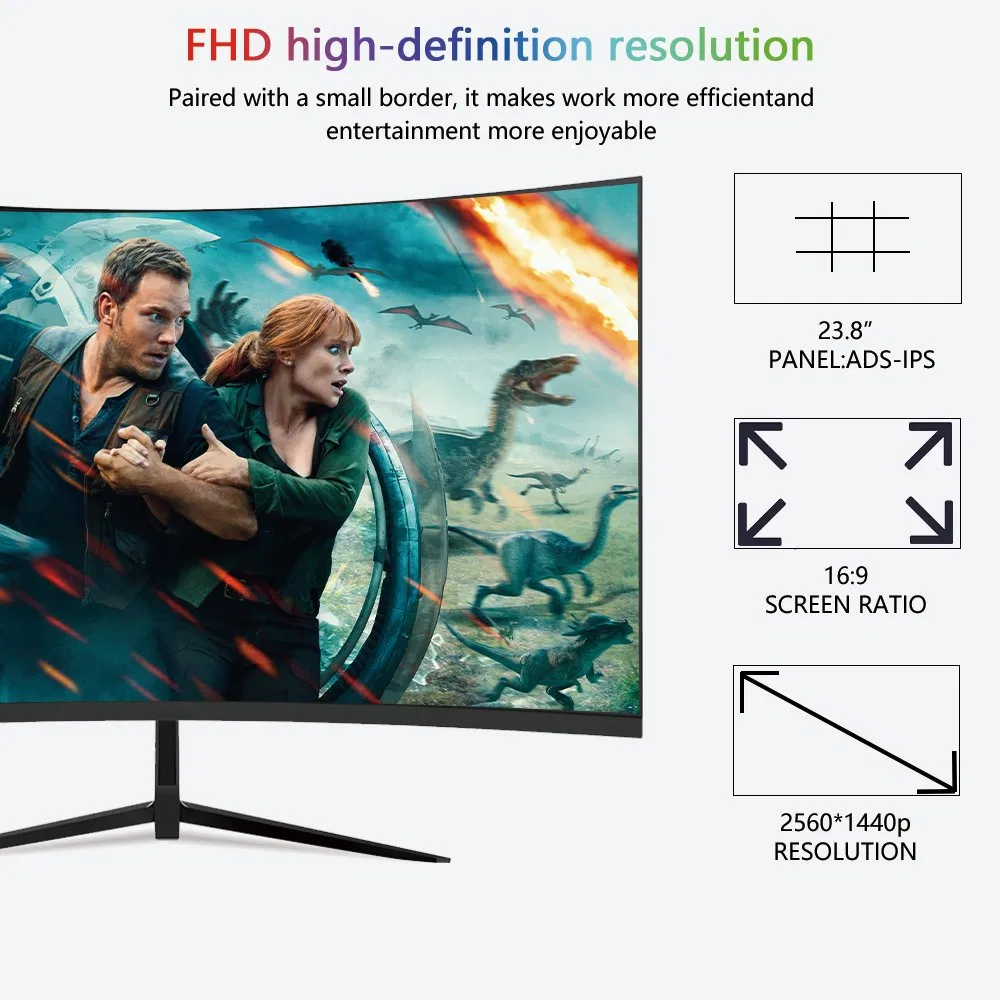 Игровой монитор Chigo 22-49" изогнутый, 165Hz, 2K/4K