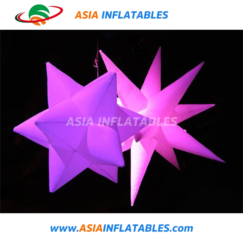 Party Decoration LED Star Light Inflatable Hanging Lighting Inflatable Star for Activity