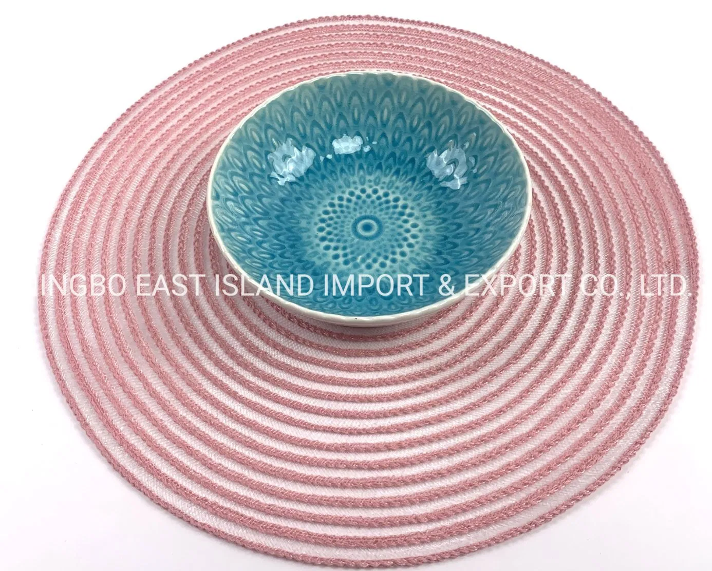 2021 New Handmade Weave Polyester Round Placemat for Home Decoration
