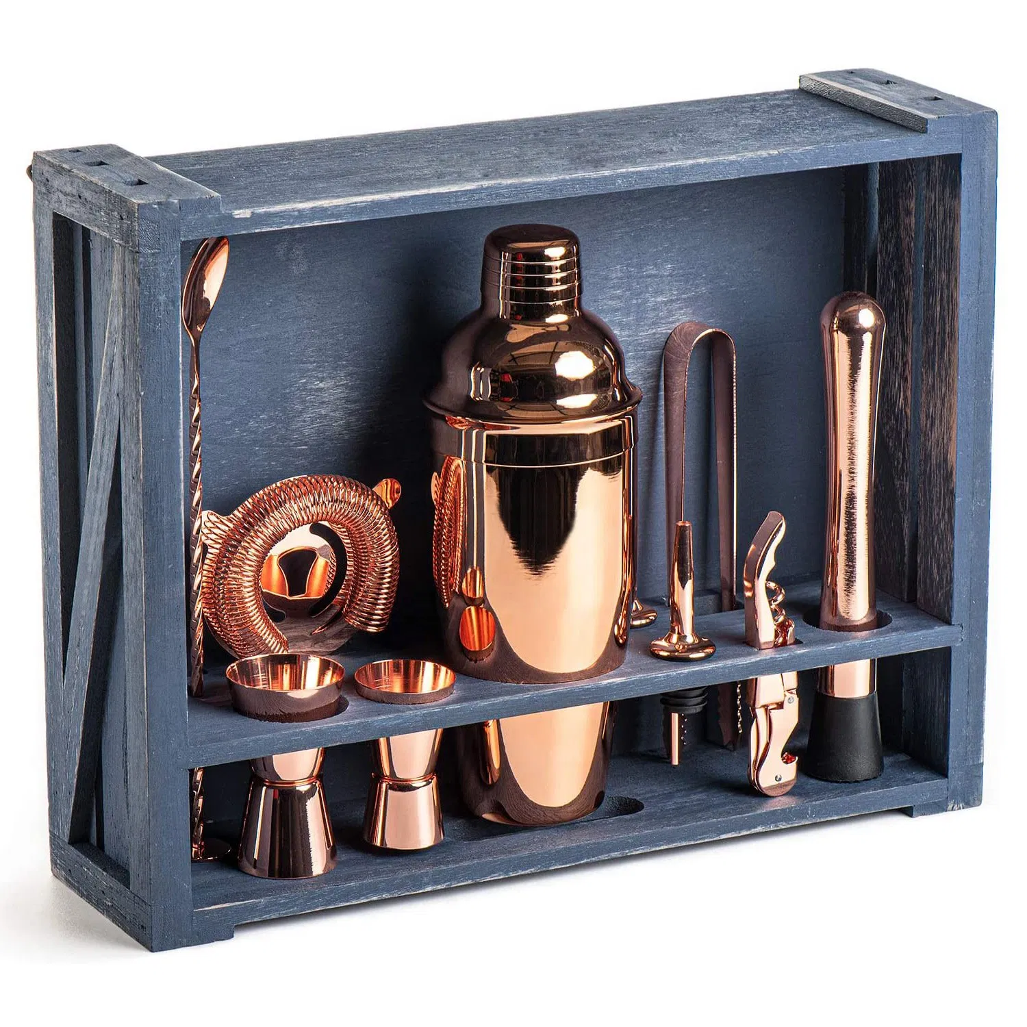 Professional Stainless Steel Bar Tools Kit Cocktail Shaker Mixing Set