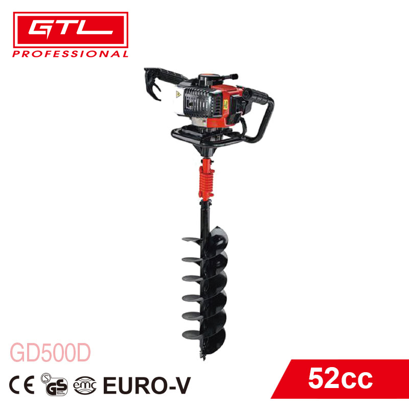 Garden 52cc 2-Stroke Engine Gasoline Ground Earth Auger Drill / Drilling Digger / Earth Augers / Post Hole Digger with Double Handle (GD500D)