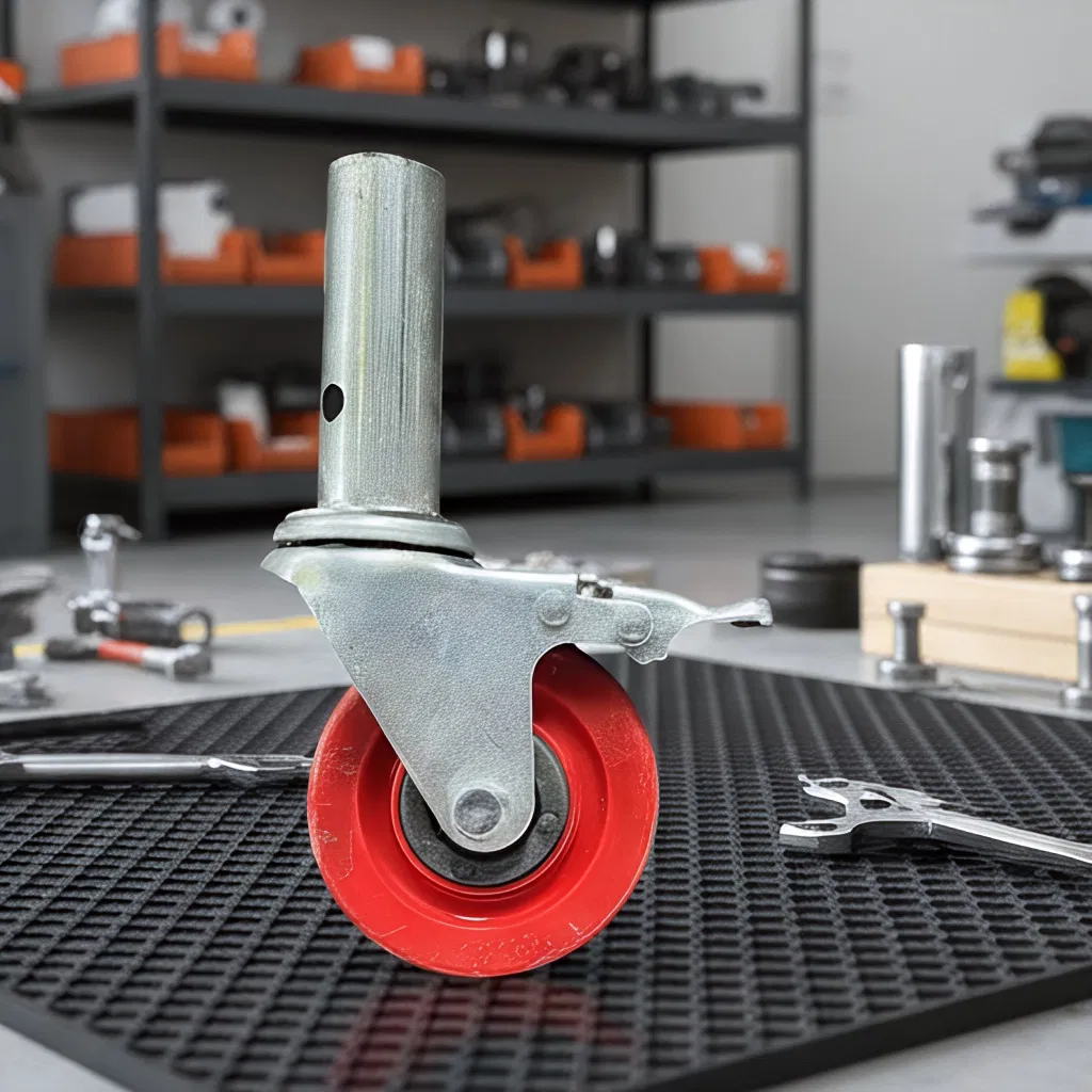 Heavy Duty Steel Caster Wheels for Mobile Scaffolding Construction Sale