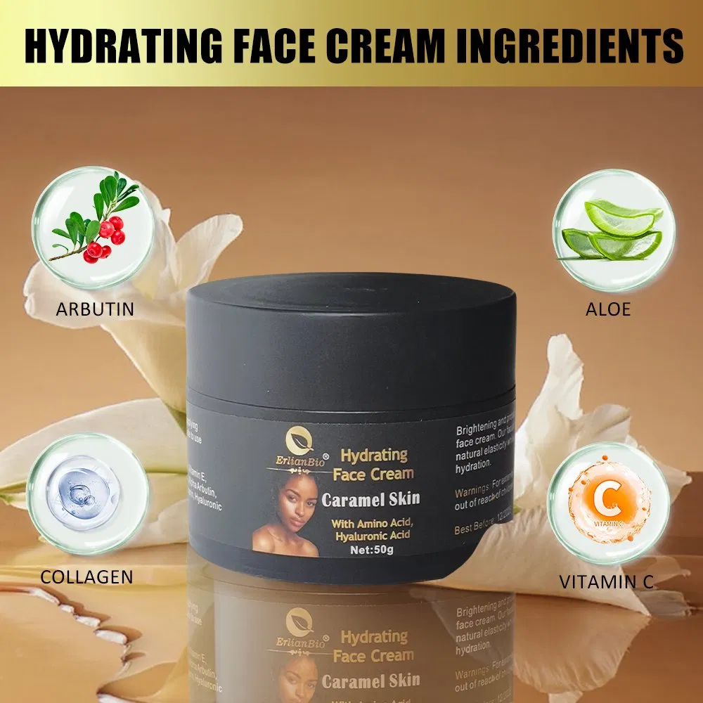 Private Brand Anti-Aging Brighten Skin Hydrating Face Cream Tighten Smoothing Repair Skin Cream Caramel Skin