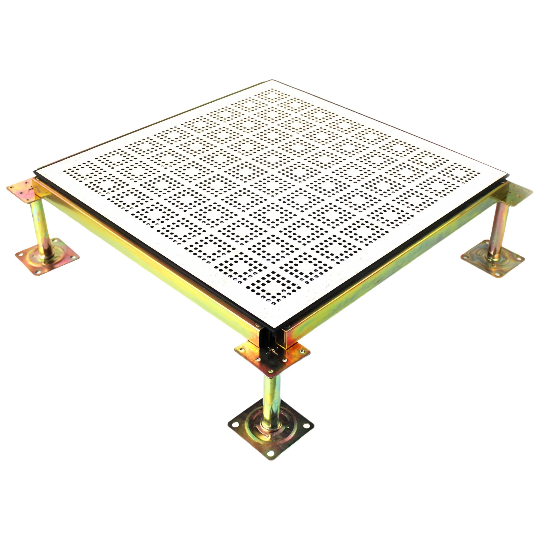 600X600mm Steel Anti-Static Raised Floor 1200kg Load 35% Airflow for Data Center