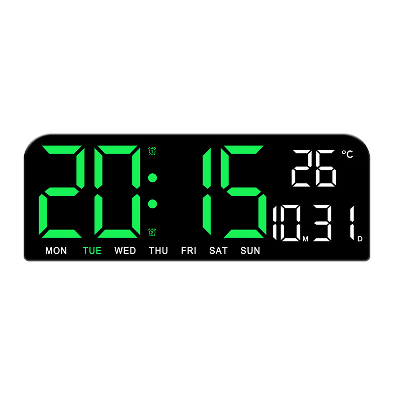 Modern LED Display Brightness Adjustable Timer Alarm LED Clock Digital Wall Clock Home Decor Office Wall Clock
