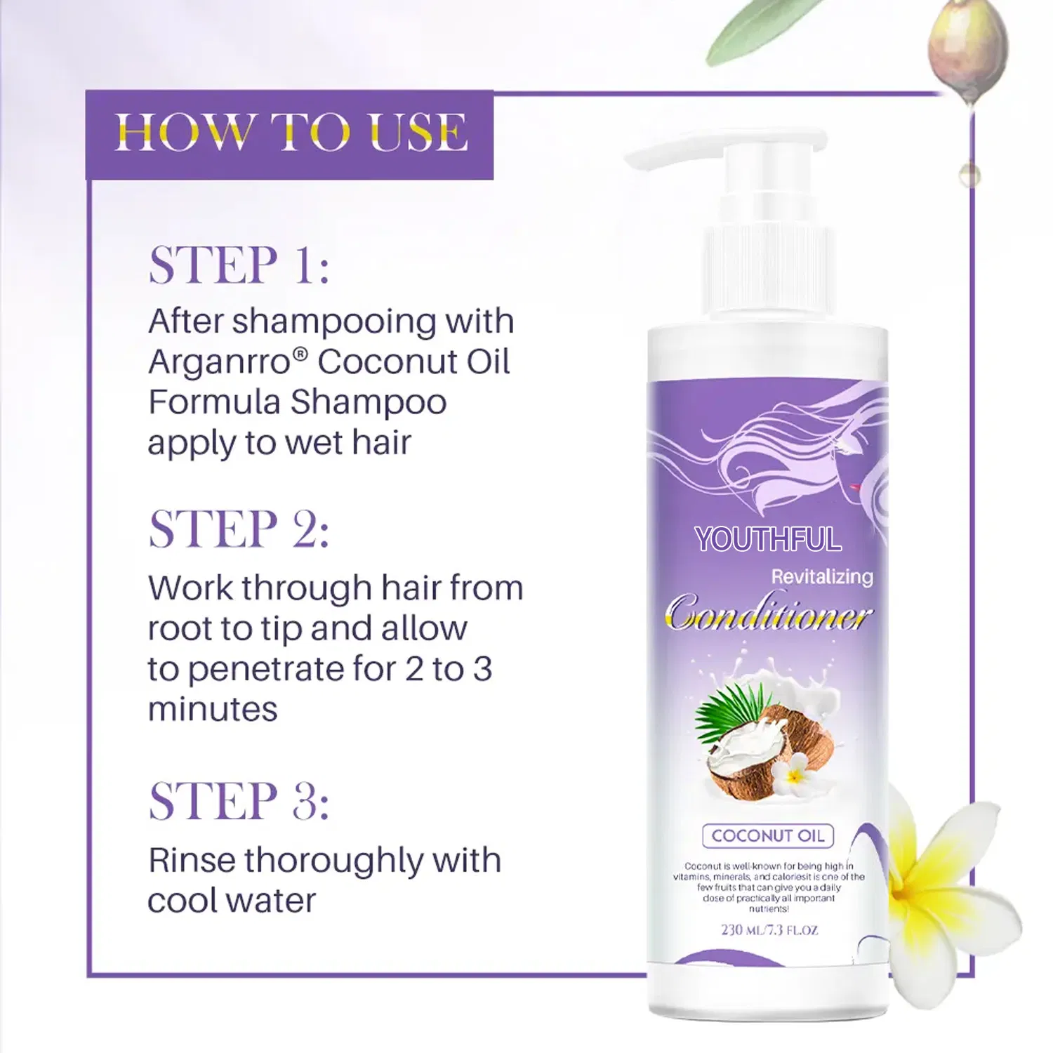 Extra Strength Damage Olive Oil Coconut Keratin Hair Mask Conditioner