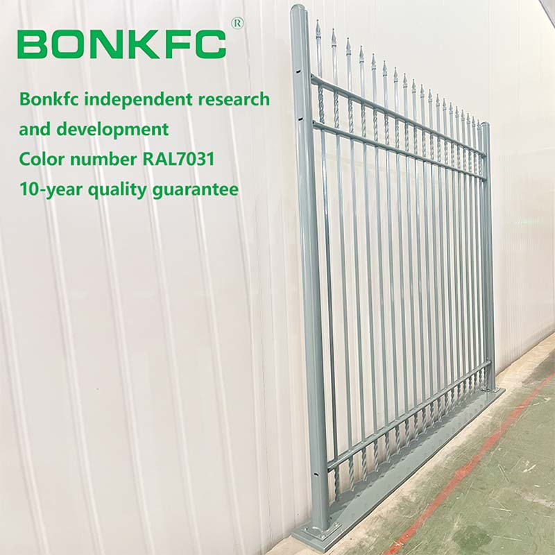 Bonkfc New Design Focused Fence Heavy Duty Fence 20 Square Aluminum Gun Tip and Screw Flower Tube Security Privacy and Durability