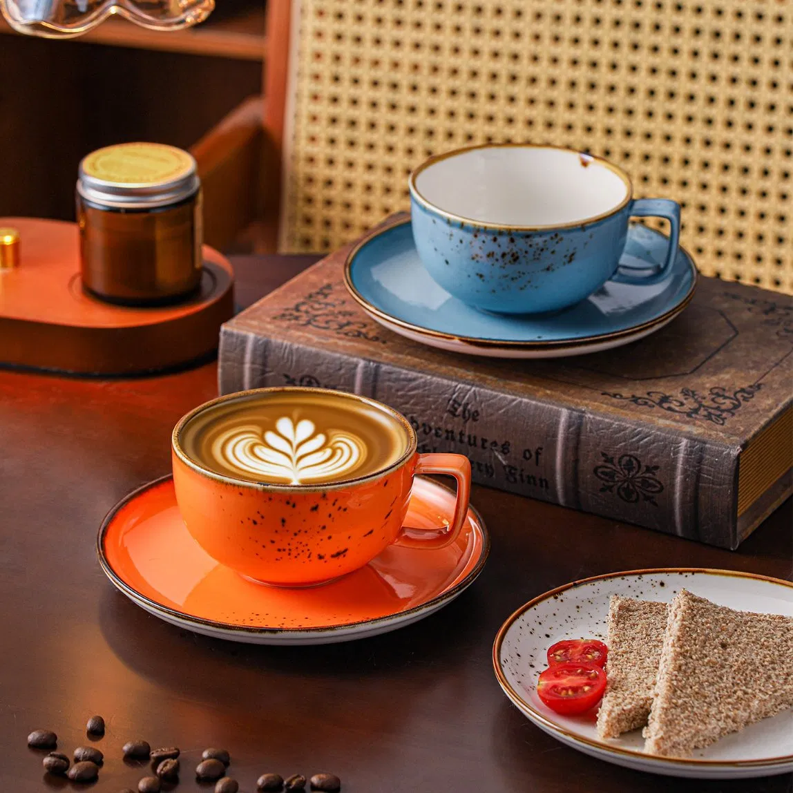 Wholesale Colorful Espresso Cup Ceramic Mug Porcelain Teaset Dinnerware Pure Glazed Cup