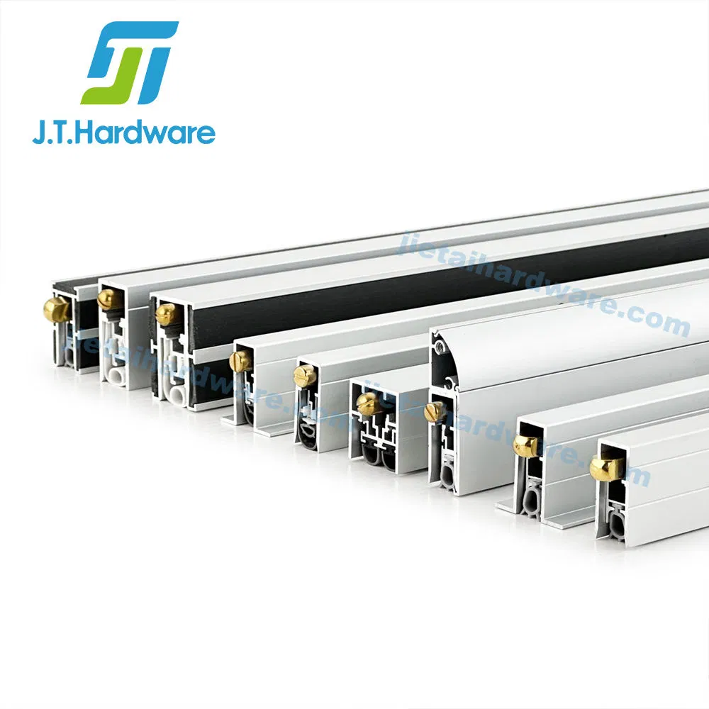 6063 Aluminium U Shaped Automatic up Down Door Seal Weatherstrips Concealed Door Bottom Seal